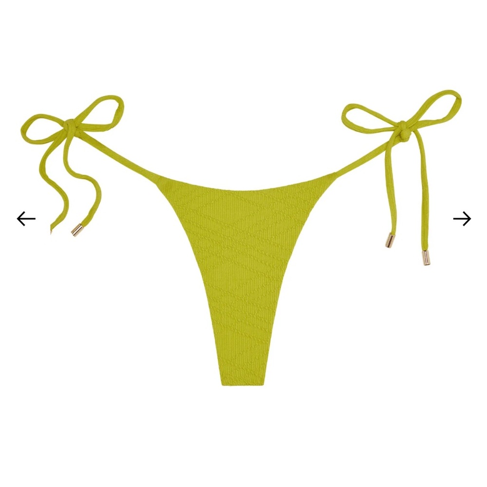 Monday Swimwear Palma Bottom - Chartreuse Summer Plaid